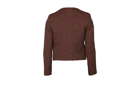 Sandro Paris tweed blazer en rok set in rode katoen - Image 2