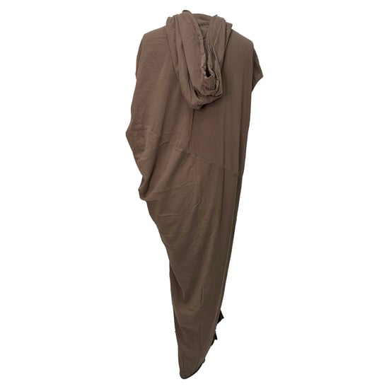 Rick Owens Edfu maxi-jurk met capuchon in bruin katoen - Image 3