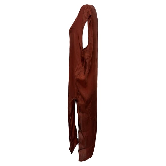Rick Owens Arrowhead maxi-jurk in bruin cupro - Image 2