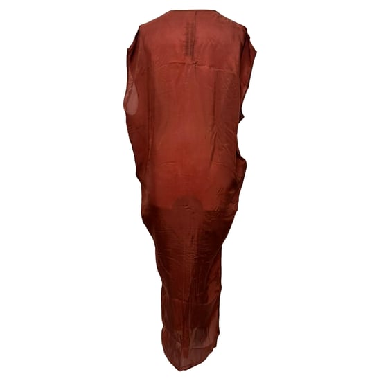 Rick Owens Arrowhead maxi-jurk in bruin cupro - Image 3