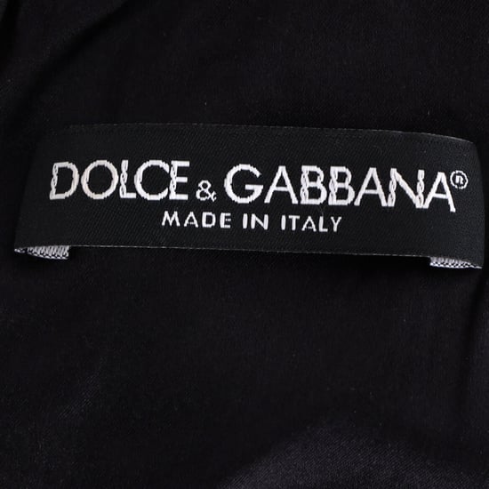 Dolce & Gabbana – Prickig miniklänning med spetsdetalj i svart och röd bomull - Image 4