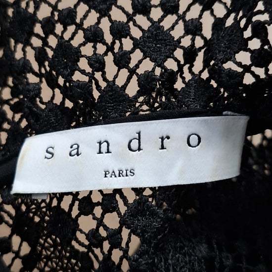 Sandro Paris Alisa gehaakte midi-jurk in zwart polyester - Image 3