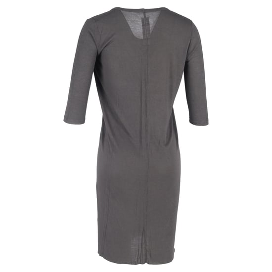 Rick Owens mini-jurk met ronde hals in grijs katoen - Image 3