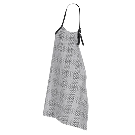 Maje geruite mini-jurk met gekruiste bandjes in grijs polyester - Image 2