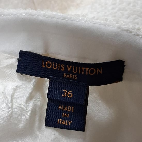 Louis Vuitton Pärlspetsad Miniklänning i Vit Bomull - Image 3