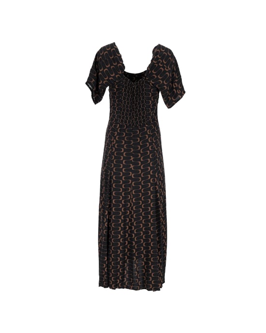 Bedrukte midi-jurk van Reformation in zwarte viscose. - Image 3