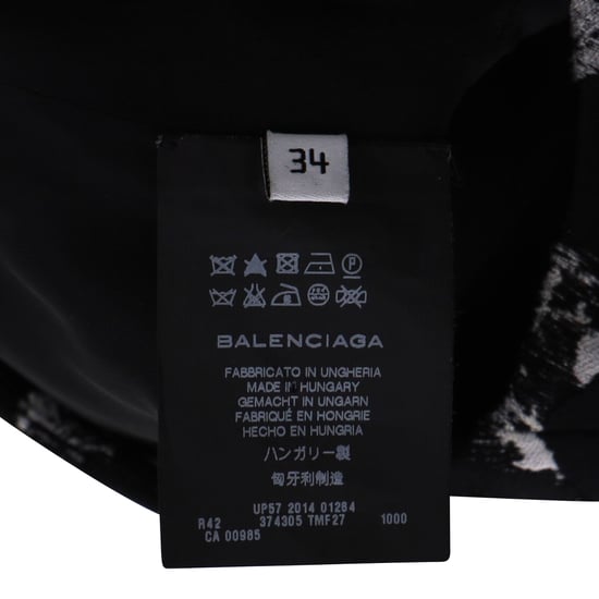 Balenciaga Jacquardmönstrad Mini Shiftklänning i Svart Bomull - Image 4