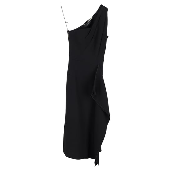 Roland Mouret Vestido Rivoli Midiklänning i svart viskos - Image 1