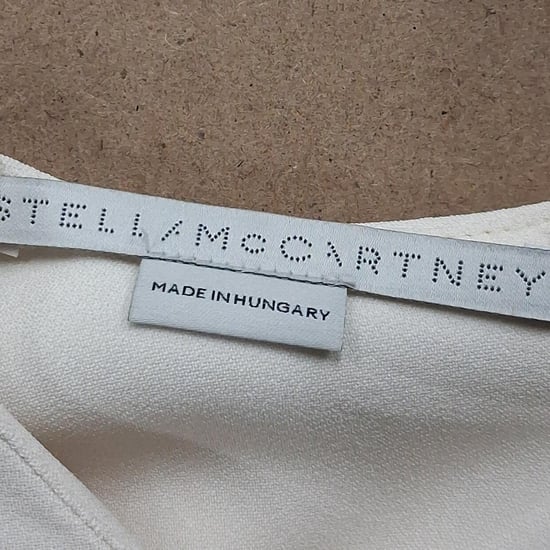 Stella McCartney Krista mini-jurk met cape-effect en franjes in witte viscose - Image 3