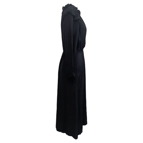 Ba&Sh Ulla midi-jurk met V-hals in zwarte viscose - Image 2
