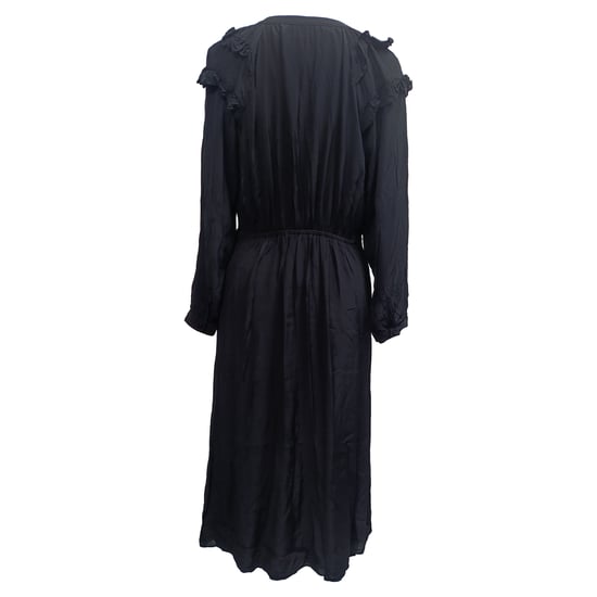 Ba&Sh Ulla midi-jurk met V-hals in zwarte viscose - Image 3