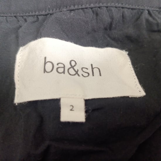 Ba&Sh Ulla midi-jurk met V-hals in zwarte viscose - Image 5
