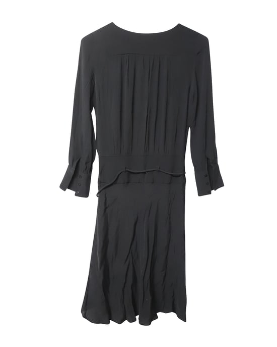 Ba&sh midi-jurk met lange mouwen in zwarte viscose - Image 4