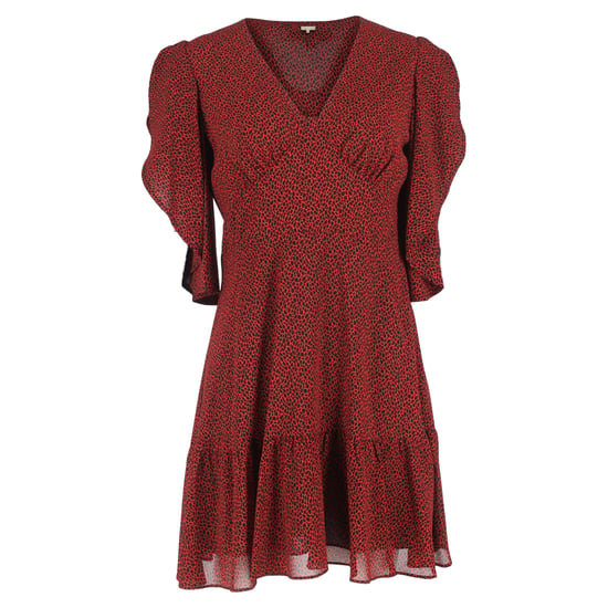 MICHAEL Michael Kors Bedrukte mini-jurk met watervalmouwen in rood polyester - Image 1