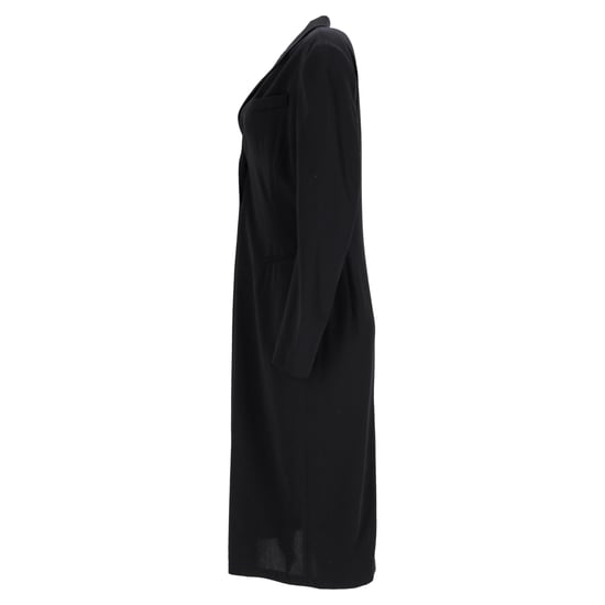 Jil Sander Single-Breasted Midi Coat in Black Wool - Image 2
