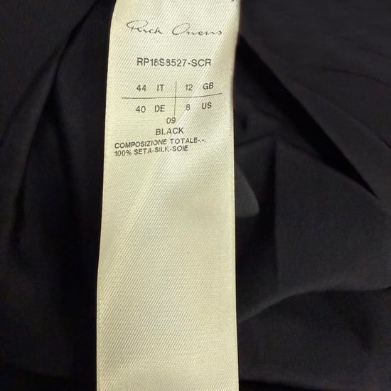 Rick Owens midi-jurk met colkraag in zwarte zijde - Image 5