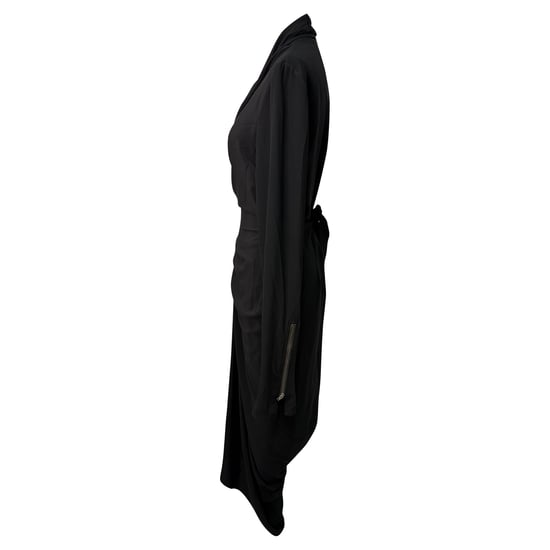 Rick Owens Cocoon midi-jurk in zwart acetaat - Image 2