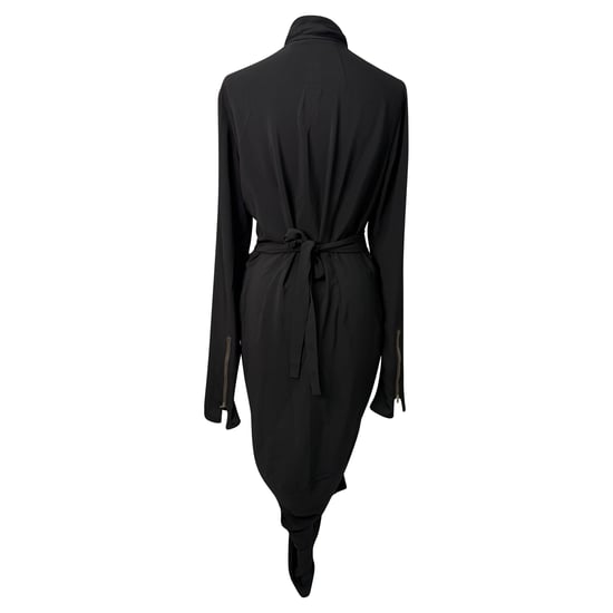 Rick Owens Cocoon midi-jurk in zwart acetaat - Image 3