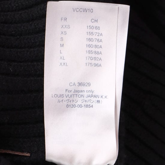 Louis Vuitton Stickad Ärmlös Midiklänning i Svart Ull - Image 4