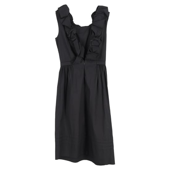 Prada midi-jurk met ruches in zwart katoen - Image 2