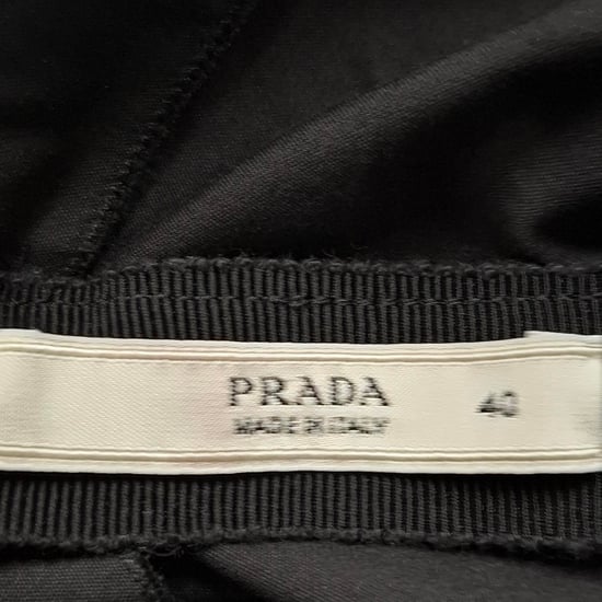 Prada midi-jurk met ruches in zwart katoen - Image 3