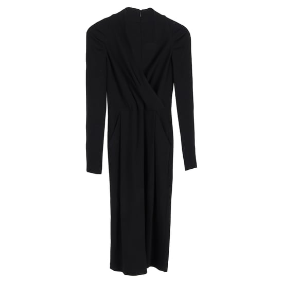 Armani Collezioni Långärmad midiklänning i svart polyester - Image 1