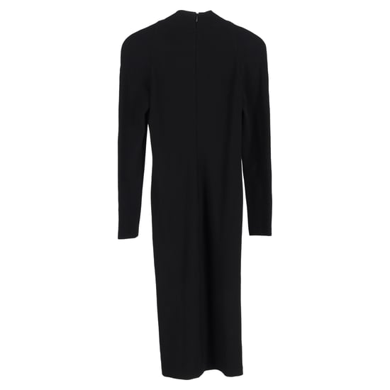Armani Collezioni Långärmad midiklänning i svart polyester - Image 2