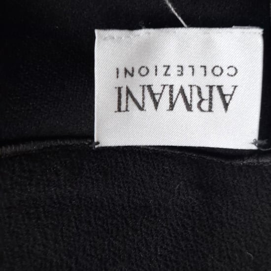 Armani Collezioni Långärmad midiklänning i svart polyester - Image 3