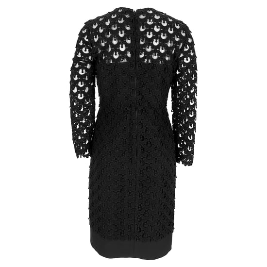 Valentino midi-jurk met kantpatroon in zwart katoen - Image 3