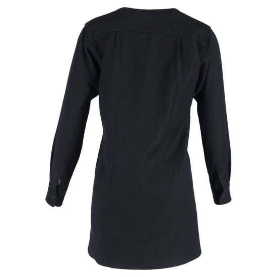 Isabel Marant Étoile mini-jurk met lange mouwen in marineblauwe wol - Image 3