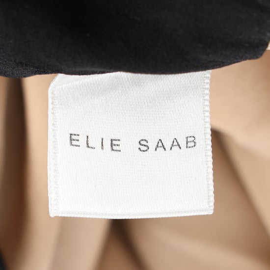 Elie Saab mini-jurk met lange mouwen en kanten details, in gelaagde stijl, uitgevoerd in zwart polyamide. - Image 5