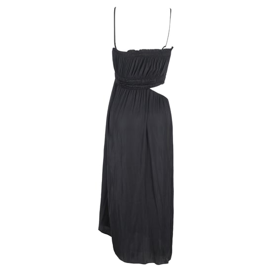 Maje mouwloze midi-jurk met uitsnijdingen en plooien in zwart polyester - Image 3