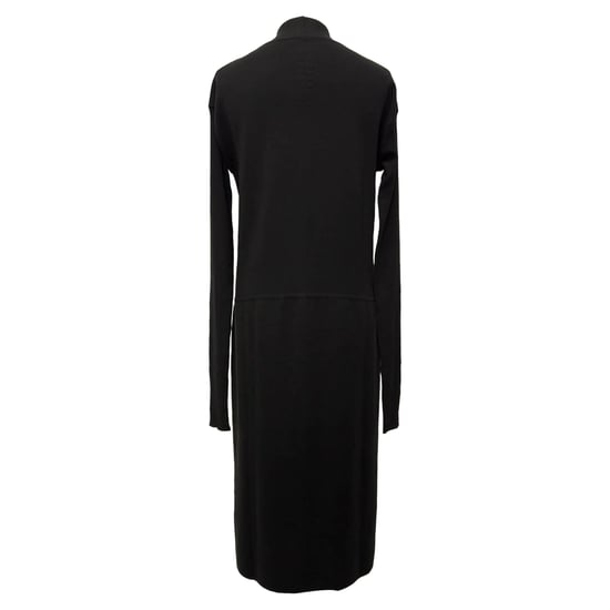 Rick Owens midi-jurk met lange rug in zwarte wol - Image 3