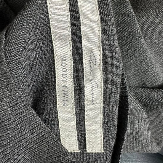 Rick Owens midi-jurk met lange rug in zwarte wol - Image 4
