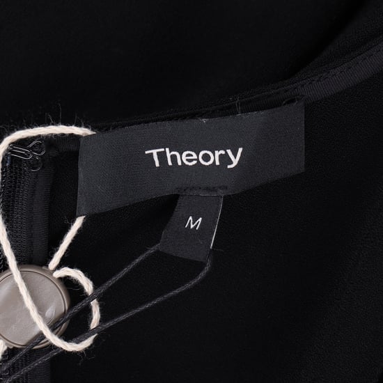 Theory minijurk met korte mouwen in zwart triacetaat - Image 4