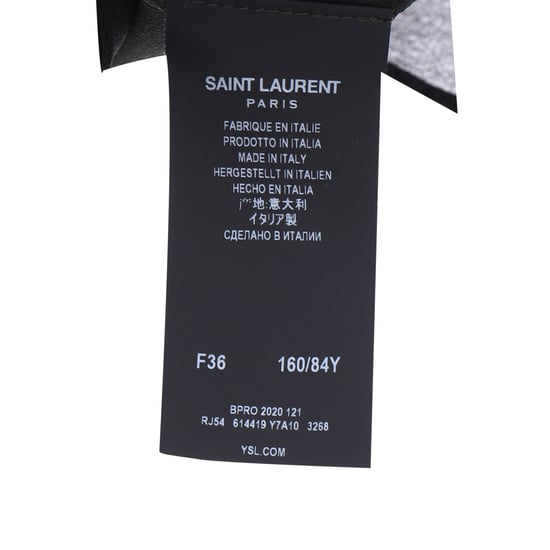 Saint Laurent – ​​Blommig, skir midiklänning i svart siden - Image 6