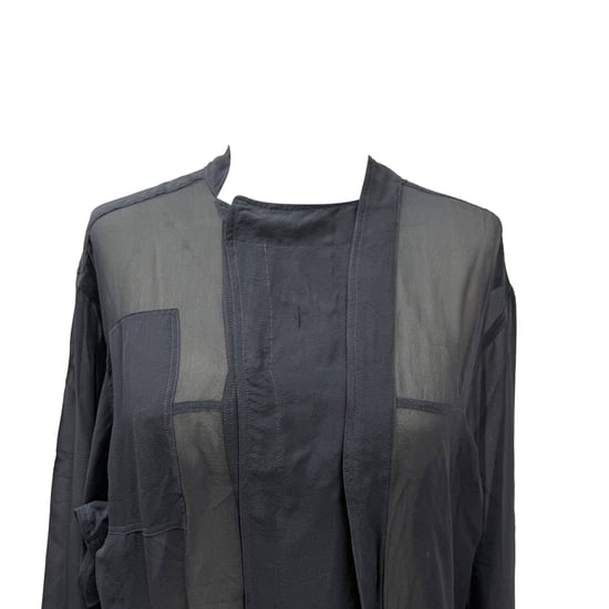 Isabel Marant mini-jurk met lange mouwen en riem in zwarte zijde - Image 4
