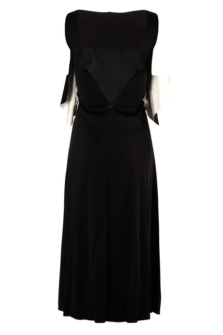 Balenciaga Cold Shoulder Midiklänning i svart cupro - Image 3