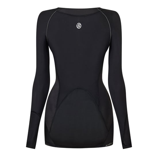 Skins A400 basislaagshirt met lange mouwen voor dames (Zwart) - Image 2