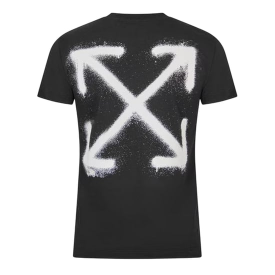 Off White Kortärmad T-shirt för män utan logotyp (Svart) - Image 2