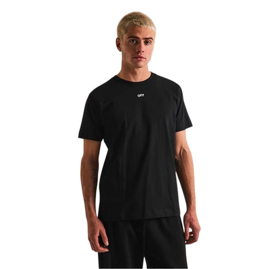 Off White Kortärmad T-shirt för män utan logotyp (Svart) - Image 3