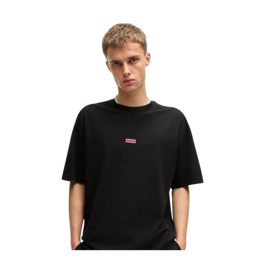 Hugo MCMXCIII-T-shirt för män med tryck på ryggen (Svart/rosa) - Image 4