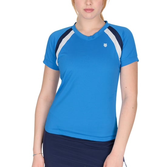 K-Swiss Dames/Dames Core V Hals T-shirt (Frans Blauw) - Image 2