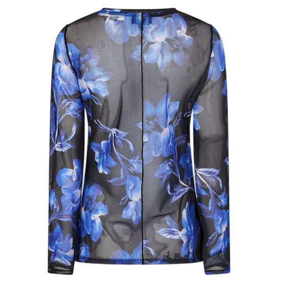 Ted Baker Dames-T-shirt met bloemenprint en doorschijnende stof (Blauw) - Image 3