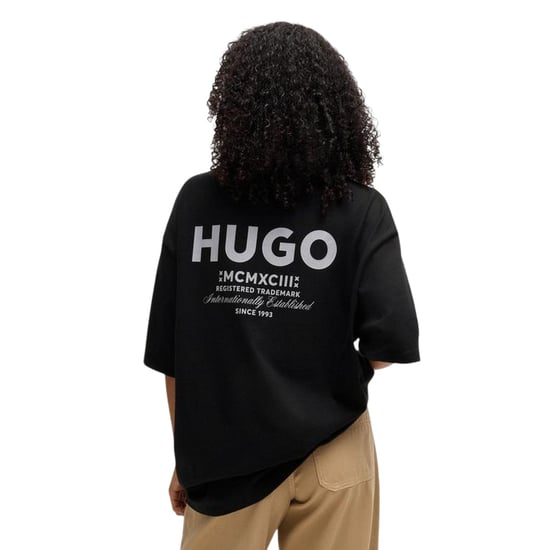 Hugo MCMXCIII-T-shirt för män med tryck på ryggen (Svart/vit) - Image 3