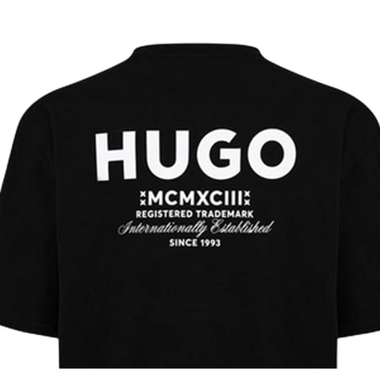 Hugo MCMXCIII-T-shirt för män med tryck på ryggen (Svart) - Image 4