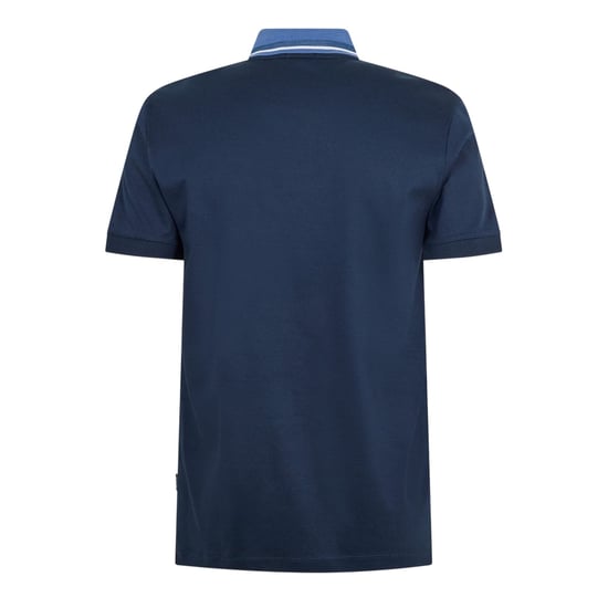 Boss Herenpoloshirt met korte mouwen en contrasterende details (Donkerblauw) - Image 2