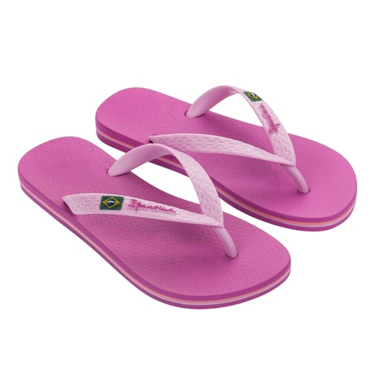 Ipanema Platte teenslippers voor dames met de Braziliaanse vlag (Lila) - Image 1