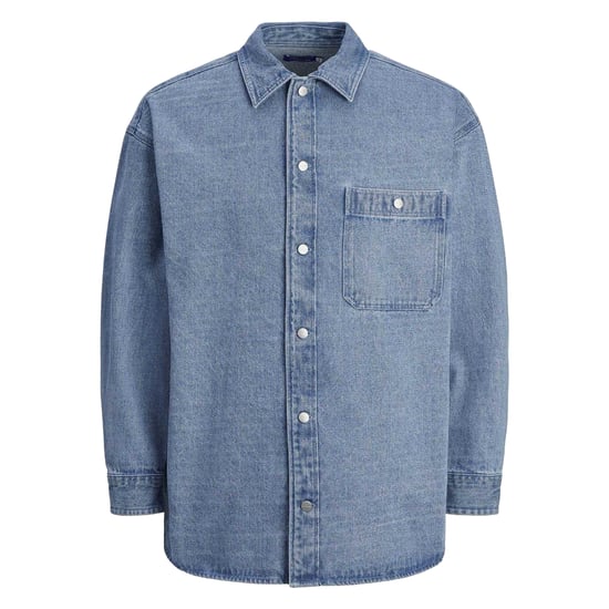 Jack And Jones Herenoverhemd van denim met zakken (Blauw) - Image 1