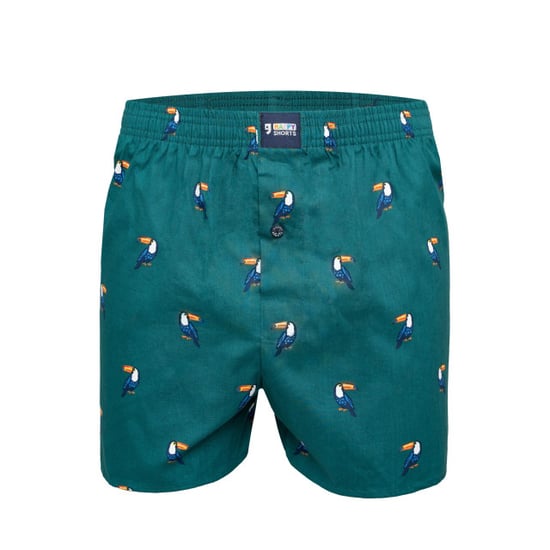 Happy Shorts X heren wijde boxershort met binnenbroek cactus/tucan groen/zeemeeuw print 3-pack - Image 4